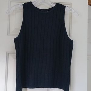 Black sleeveless knit tank top, like new
